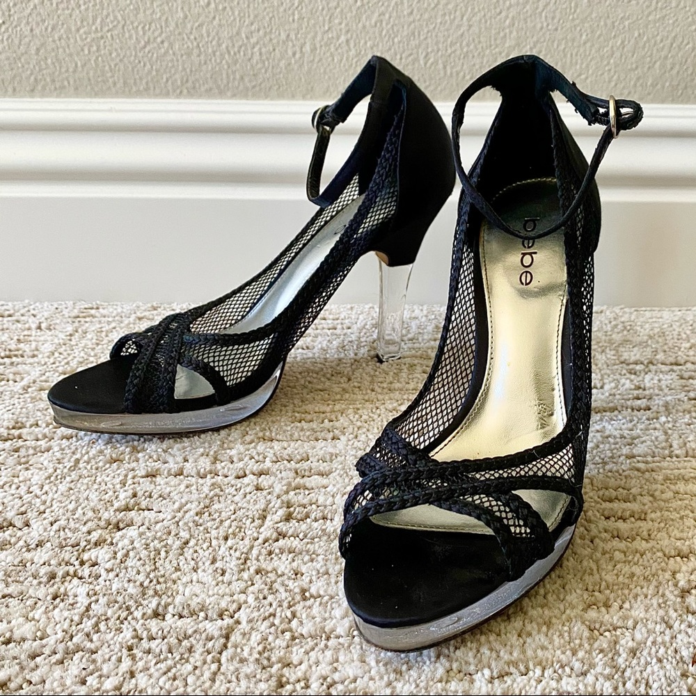 Y2k bebe lucite heels